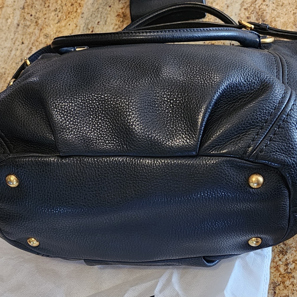 Prada Black Vitello Daino Leather Bag BR4420 Gold Brass Trim Excellent Condition - Picture 7 of 16